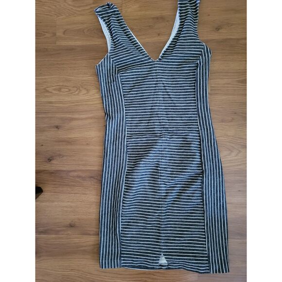 Armani Exchange Bodycon Style Stripe Dress‎ XS Blue and White Stripes - Picture 2 of 6